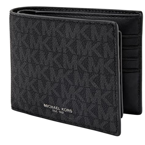 black michael kors wallet amazon|michael kors black wallet men's.